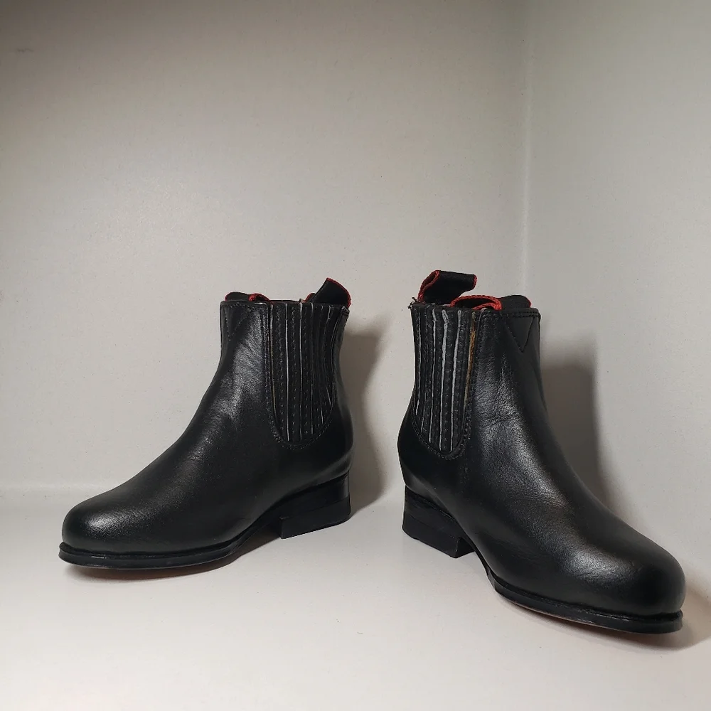 Boys Size 4.5 Boots Charro Boot Black 100% Leather Mariachi Western Diegos Boots